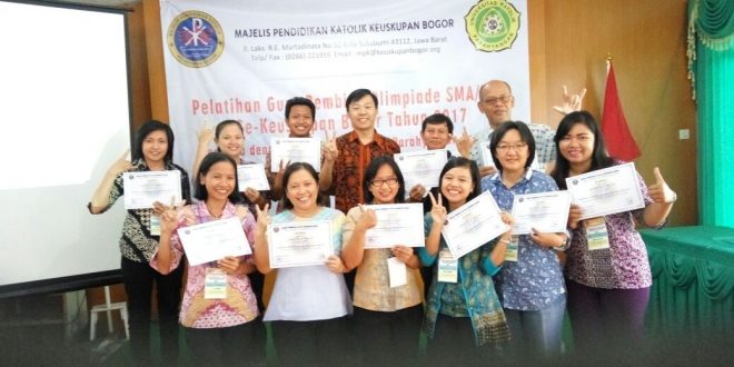Pelatihan Guru Pembina Olimpiade SMA Se-Keuskupan Bogor